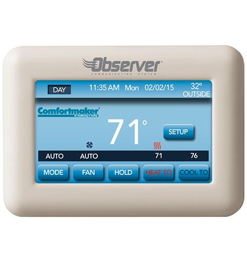 Observer Communicating Wall Control With Wi Fi Capability Tstat0201cw